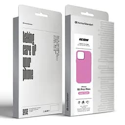 Силиконовый чехол для Apple iPhone 16 Pro Max, ICON2 Case, фиолетовый, противоударный, панель, защита всего корпуса, матовая поверхность Soft Touch, выступает над дисплеем, совместим с защитными стеклами и пленками, с микрофиброй, ArmorStandart (ARM79642) - мініатюра 9