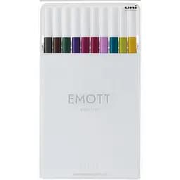 Набор лайнеров Uni Emott Fine Line Calm-tone Dark Color 0.4 мм 10 цветов (PEM-SY/10C.03CTDC)