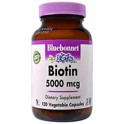 Витамин B7 Bluebonnet Nutrition Biotin 5000 мкг 120 вегетарианских капсул