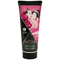Съедобный массажный крем Shunga Kissable Massage Cream Raspberry Feeling 200 мл