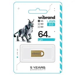 Flash Wibrand USB 2.0 Lynx 64Gb Gold - мініатюра 2