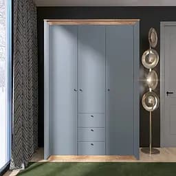 Шкаф трехдверный Эверест Нордик-1400 Графит + Дуб крафт золотой (DTM-5538)