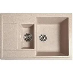 Гранітна кухонна мийка Romzha Jorum 78D Bezhvy (401) з 1.5 чашами