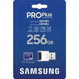 Карта пам'яті MICRO SDXC PRO+ 256GB W/READER MB-MD256SB/WW SAMSUNG - мініатюра 3
