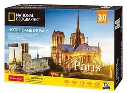 3D Пазл CubicFun National Geographic Нотр-Дам-де-Пари, 128 элементов (DS0986h)
