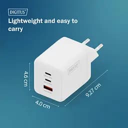 Зарядний пристрій 2xUSB-C, 1xUSB-A DIGITUS GaN 100 W - мініатюра 2