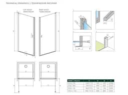 Душові двері Radaway Nes Black DWJ I Factory 100 см 10026100-54-55L - мініатюра 7