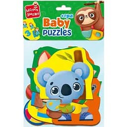 Пазли максі з грою Vladi Toys Малюк зможе Тварини й іграшки 12 елементів укр. мова (VT1722-23) - мініатюра 4