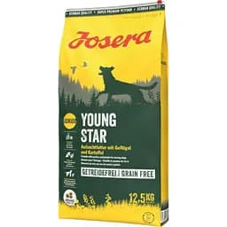 Сухой беззерновой корм для щенков Josera Young Star Формула с птицей и картофелем 12.5 кг