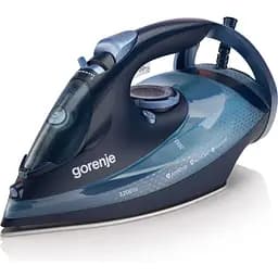 Gorenje Утюг, 3250Вт, 420мл, паровой удар-250гр, верт. отпаривание, антинакипь, автоотключение, керам. подошва, черно-синий