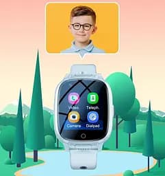 Дитячий смарт годинник Lemfo D63 з SIM картою, GPS відстеженням, подвійною HD камерою та прослушкою Блакитний - мініатюра 6