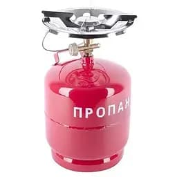 Комплект туристический газовый примус баллон и горелка Intertool 8 л пропан GS-0008