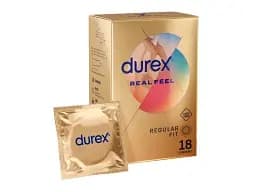 Презервативи Durex Real Feel 18 шт безлатексні, ультрам'які, анатомічні, гладкі, натуральні відчуття