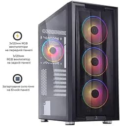 Корпус QUBE GALAXY Black (GALAXY_FCNU3) Без БП - мініатюра 3