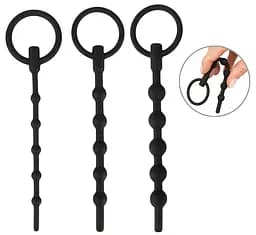 Стимулятор уретры Penisplug Training Set, 3 шт (черный)