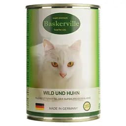 Вологий корм для котів Baskerville Оленина з м’ясом курки 400 г