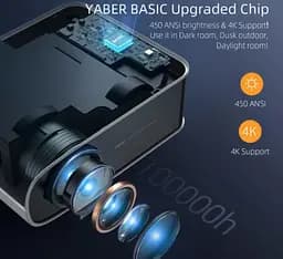 Домашній портативний проєктор YABER Pro V8 4K з Wi-Fi 6 та Bluetooth 5.0 - мініатюра 10