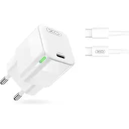 Швидкий зарядний пристрій XO CE06 1 Type-C PD 30 W з кабелем C C