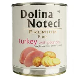 Вологий корм Dolina Noteci Premium Pure для собак схильних до алергії, з індичкою та картоплею, 800 гр - мініатюра 3