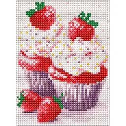 Алмазна мозаїка без підрамника для дітей Апетитний десерт AMM1041, 15х20 см