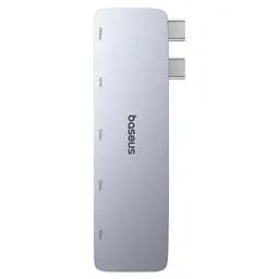 USB-хаб Baseus UltraJoy Series 5-Port HUB Space Grey (USB-C*2 to USB-C 40Gbps*1+HDMI 4K@30Hz*1+USB3.0*3） (B00052801811-04) - мініатюра 3