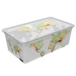 Коробка Qutu Light Box World, 5 л, 33,5х19х11,5 см, білий (LIGHT BOX с/к WORLD 5л.)