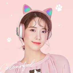 Навушники Bluetooth Tucci STN28 з вушками Pink  - мініатюра 6