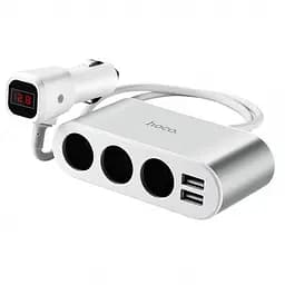 Автозарядний пристрій Hoco Z13 LCD-трійник розгалужувач