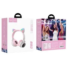 Навушники Hoco W27 Cat Ear Stereo Bluetooth Headphones Grey (718457) [74552] - мініатюра 4