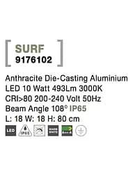 Вуличний світильник Surf NOVA LUCE 9176102 - мініатюра 7