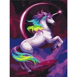 Картина за номерами Brushme Казковий веселковий єдиноріг RBS36214 30x40 см