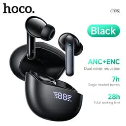 Навушники Hoco EQ5 Energy TWS з шумозаглушенням ANC+ENC |BT5.3, 40/300mAh, 7h| black - мініатюра 2