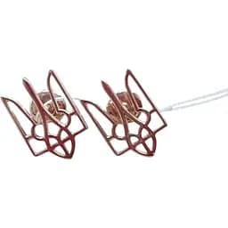 Золотые серьги-пуссеты Вселенная Трезубец. 20703100