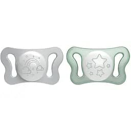 Пустышка Chicco PhysioForma Micro силиконовая 0 - 2 месяца серая 2 шт (75126.41)