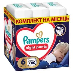 Подгузники-трусики ночные Pampers Night Pants Размер 6 (13-19 кг) 80 шт.