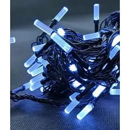 Новорічна гірлянда Восьмигранний рубін 6 м - 100 синіх лампочок