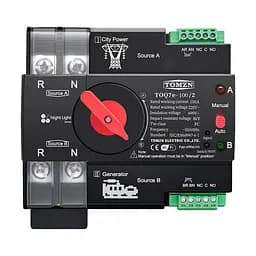 Автоматичний перемикач (АВР) під DIN-рейку з Wi-Fi TOMZN TOQ7e-100/2P 100A 2 полюси (51-00119)