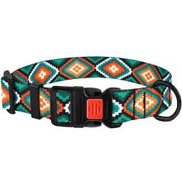 Ошейник для собак BronzeDog Urban застежка пластиковая ромбы S