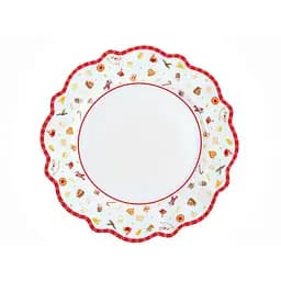 Тарілка підставна Lefard Christmas Delight, 28 см, білий з червоним (985-119)