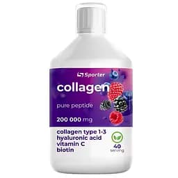 Колаген Sporter Collagen 200000 з гіалуроновою кислотою та біотіном Лісові ягоди 500 мл