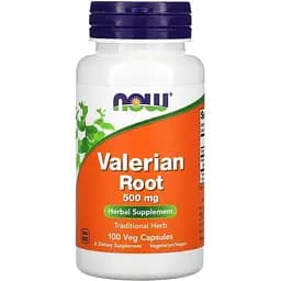 Натуральная добавка NOW Valerian Root 500 mg, 100 вегакапсул