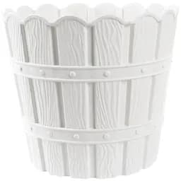 Цветочный горшок Violet House Bamboo с дренажом белый (1052 BAMBOO WHITE 0.6 л.)