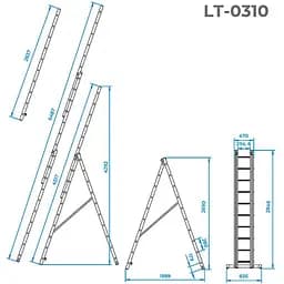 Драбина Intertool LT-0310 [140435] - мініатюра 4