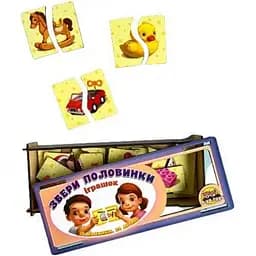 Настольная развивающая игра-пазл Игрушки Ubumblebees (ПСФ070) PSF070, 12 картинок-половинок