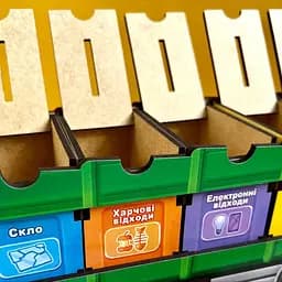 Настільна гра, що розвиває "Сортування сміття: сміттєвоз" комодик Ubumblebees 8х38х10 см igr0001541 - мініатюра 3