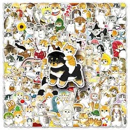 Стікерпак Милість кішок Набір наклейок GeekLand The cuteness of the cats 100 штук