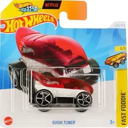 Набір: Базова машинка Hot Wheels HW Xtreme Sports Surfin School Bus червоний з жовтим (5785) + Базова машинка Hot Wheels Fast Foodie Sushi Tuner червона з білим (5785) - мініатюра 3