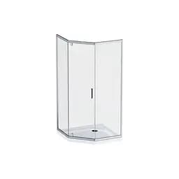 Душевая кабина Am. Pm Gem 5-corner Pivot 90x90 см без поддона хром матовый W90UG-405-090MT, прозрачная, хром матовый
