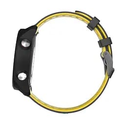 Ремінець для Zepp E - чорно-жовтий ширина кріплення 20мм силікон Watchbands Rage (W37-8WB75491933) - мініатюра 3