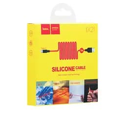 Кабель Hoco X21 Silicone Type-c charging cable Чорний Червоний - мініатюра 2